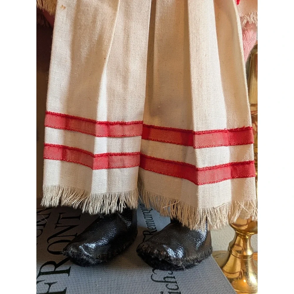 Vintage 1970s Hungarian Folk Art Dolls Pair Paloc Szecseny‎ Cloth Ethnic Costume
